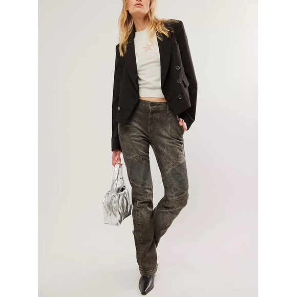 Free People We The Free Vector Moto Flare Jeans - Picture 5 of 5